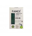 FAMEX Μάσκα Προστασίας FFP2 NR Σκούρο Πράσινο, 10τμχ