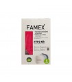 FAMEX Μάσκα Προστασίας FFP2 NR Φούξια, 10τμχ