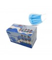 POLI 3ply Μάσκες Προστασίας μιας χρήσης σε Γαλάζιο χρώμα, 50τμχ